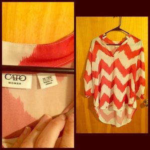 Orange and white shirt